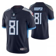 Wholesale Cheap Men's Tennessee Titans #81 Austin Hooper Navy Vapor Untouchable Stitched Jersey