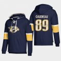 Wholesale Cheap Nashville Predators #89 Frederick Gaudreau Navy adidas Lace-Up Pullover Hoodie