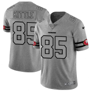 Wholesale Cheap San Francisco 49ers #85 George Kittle Men's Nike Gray Gridiron II Vapor Untouchable Limited NFL Jersey