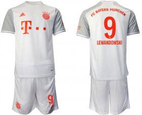 Wholesale Cheap Men 2020-2021 club Bayern Munchen away 9 white Soccer Jerseys