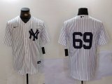 Cheap Men's New York Yankees #69 Manny Fresh White Cool Base Stitched Baseball Jersey