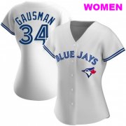 Wholesale WOMEN'S TORONTO BLUE JAYS #34 KEVIN GAUSMAN WHITE HOME JERSEY