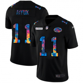 Cheap San Francisco 49ers #11 Brandon Aiyuk Men\'s Nike Multi-Color Black 2020 NFL Crucial Catch Vapor Untouchable Limited Jersey