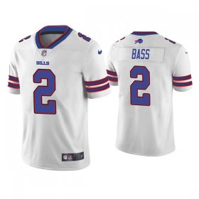 Wholesale Cheap Men\'s Buffalo Bills #2 Tyler Bass White Vapor Untouchable Limited Stitched Jersey