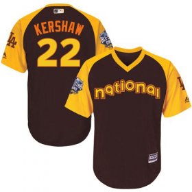 Wholesale Cheap Dodgers #22 Clayton Kershaw Brown 2016 All-Star National League Stitched Youth MLB Jersey