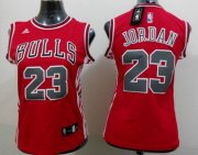 Wholesale Cheap Chicago Bulls #23 Michael Jordan 2014 New Red Womens Jersey