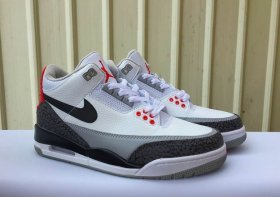 Wholesale Cheap Air Jordan 3 Retro Tinker White/Black-Fire Red-Cement Grey