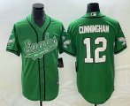 Wholesale Cheap Men's Philadelphia Eagles #12 Randall Cunningham Green Cool Base Stitched Baseball Jersey