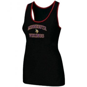 Wholesale Cheap Women\'s Nike Minnesota Vikings Heart & Soul Tri-Blend Racerback Stretch Tank Top Black