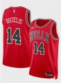 Men's Chicago Bulls #14 Matas Buzelis Red 2024 Draft Icon Edition Stitched Basketball Jersey