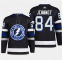 Cheap Men's Tampa Bay Lightning #84 Tanner Jeannot Black 2024 Stadium Series Stitched Jersey