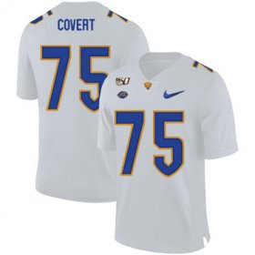 Wholesale Cheap Pittsburgh Panthers 75 Jimbo Covert White 150th Anniversary Patch Nike College Football Jersey