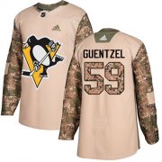 Wholesale Cheap Adidas Penguins #59 Jake Guentzel Camo Authentic 2017 Veterans Day Stitched Youth NHL Jersey