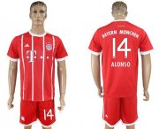 Wholesale Cheap Bayern Munchen #14 Alonso Home Soccer Club Jersey