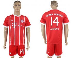 Wholesale Cheap Bayern Munchen #14 Alonso Home Soccer Club Jersey