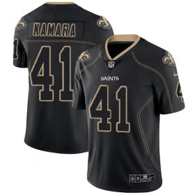 Wholesale Cheap Nike Saints #41 Alvin Kamara Lights Out Black Men\'s Stitched NFL Limited Rush Jersey