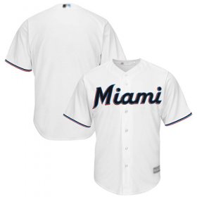 Wholesale Cheap Marlins Blank White Cool Base Stitched Youth MLB Jersey