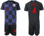 Wholesale Cheap Croatia #4 Perisic Away Soccer Country Jersey