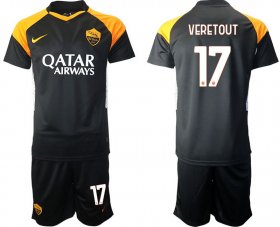 Wholesale Cheap Men 2020-2021 club Roma away 17 black Soccer Jerseys