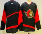 Cheap Men's Ottawa Senators Blank Black 2022 Reverse Retro Authentic Jersey