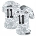 Cheap Women's San Francisco 49ers #11 Brandon Aiyuk 2024 F.U.S.E Arctic Camo Salute To Service Limited Stitched Jersey(Run Small)