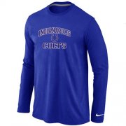 Wholesale Cheap Nike Indianapolis Colts Heart & Soul Long Sleeve T-Shirt Blue