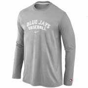 Wholesale Cheap Toronto Blue Jays Long Sleeve MLB T-Shirt Grey