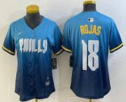 Cheap Women's Philadelphia Phillies #18 Johan Rojas Blue 2024 City Connect Limited Stitched Jersey