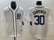 Cheap Men's Detroit Tigers #30 Kerry Carpenter White Cool Base Stitched Jersey