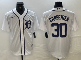 Cheap Men\'s Detroit Tigers #30 Kerry Carpenter White Cool Base Stitched Jersey