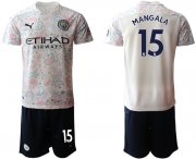 Wholesale Cheap Men 2020-2021 club Manchester City away 15 white Soccer Jerseys