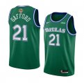 Cheap Men's Dallas Mavericks #21 Daniel Gafford Green 2024 Finals Classic Edition Stitched Basketball Jersey