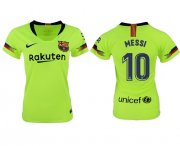 Wholesale Cheap Women's Barcelona #10 Messi Away Soccer Club Jersey