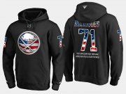 Wholesale Cheap Sabres #71 Evan Rodrigues NHL Banner Wave Usa Flag Black Hoodie