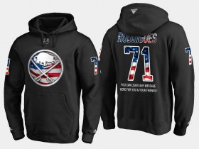 Wholesale Cheap Sabres #71 Evan Rodrigues NHL Banner Wave Usa Flag Black Hoodie