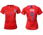 Wholesale Cheap Women's USA #9 Horan Away Soccer Country Jersey