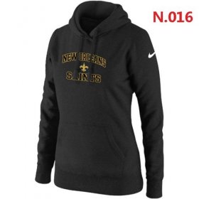 Wholesale Cheap Women\'s Nike New Orleans Saints Heart & Soul Pullover Hoodie Black