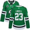 Cheap Adidas Stars #23 Esa Lindell Green Home Authentic Women's 2020 Stanley Cup Final Stitched NHL Jersey