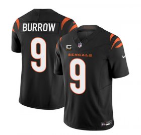 Wholesale Cheap Men\'s Cincinnati Bengals #9 Joe Burrow Black 2023 F.U.S.E. With 4-Star C Patch Vapor Untouchable Limited Football Stitched Jersey