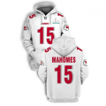 Wholesale Cheap Men's White Kansas City Chiefs #15 Patrick Mahomes 2021 Super Bowl LIV Pullover