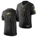 Wholesale Cheap Men San Francisco 49ers #5 Trey Lance Black Golden Limited Jersey