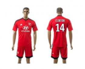 Wholesale Cheap Lyon #14 Clinton Away Soccer Club Jersey