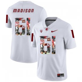 Wholesale Cheap Washington State Cougars 61 Cole Madison WhiteFashion College Football Jersey