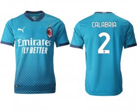 Wholesale Cheap Men 2020-2021 club AC milan away aaa version 2 blue Soccer Jerseys