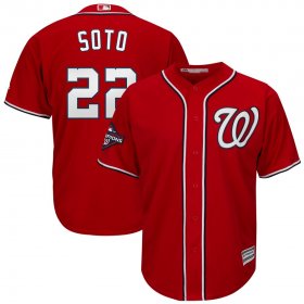 Wholesale Cheap Washington Nationals #22 Juan Soto Majestic 2019 World Series Champions Alternate Big & Tall Cool Base Player Jersey Red