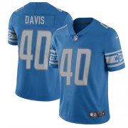 Wholesale Cheap Nike Lions #40 Jarrad Davis Blue Team Color Men's Stitched NFL Vapor Untouchable Limited Jersey