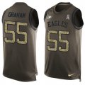 Wholesale Cheap Nike Eagles #55 Brandon Graham Green Men's Stitched NFL Limited Salute To Service Tank Top Jersey