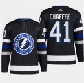 Cheap Men's Tampa Bay Lightning #41 Mitchell Chaffee Black 2024 Stadium Series Stitched Jersey