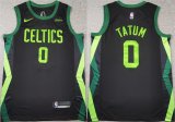 Cheap Men's Boston Celtics #0 Jayson Tatum Black 2024-25 City Edition Stitched Basketball Jersey