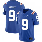 Wholesale Cheap Florida Gators 9 Dre Massey Blue Throwback College Football Jersey